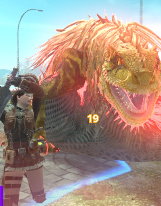 モンスターハンターNOWの戦闘アニメーション